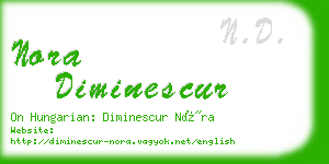 nora diminescur business card
